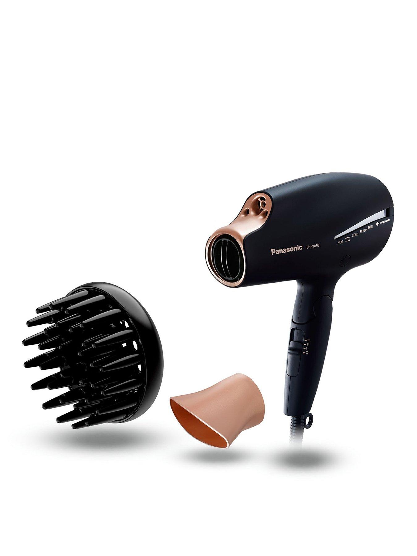 Panasonic EHNA9J Advanced Folding Hair Dryer with Diffuser, Nanoe