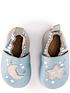  image of start-rite-babynbspfable-moonnbspstar-lullaby-blue-soft-leather-elasticated-pull-on-firstnbspshoes