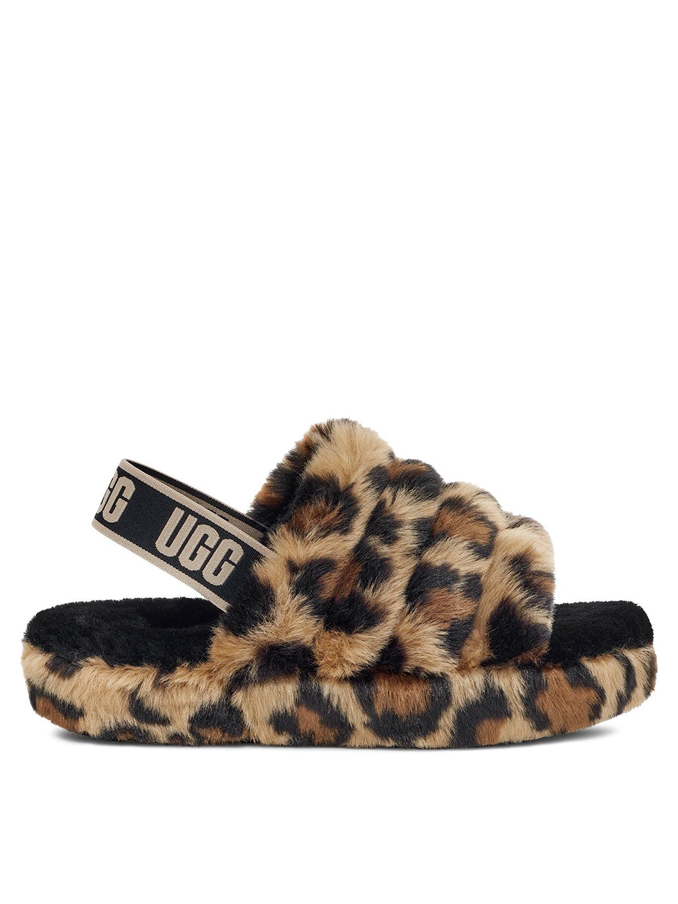 Leopard ugg clearance slides