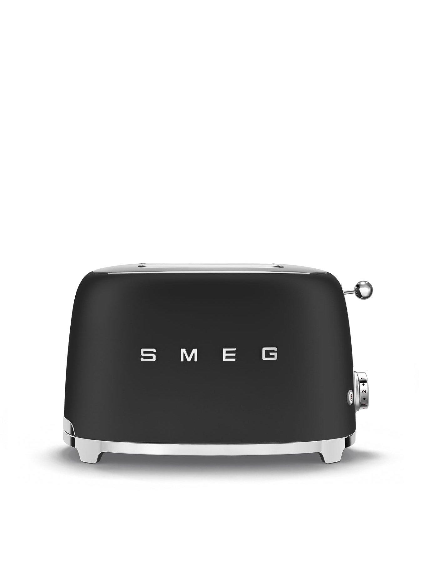 image of smeg-tsf01-retro-style-2-slice-toaster-950w-matte-black