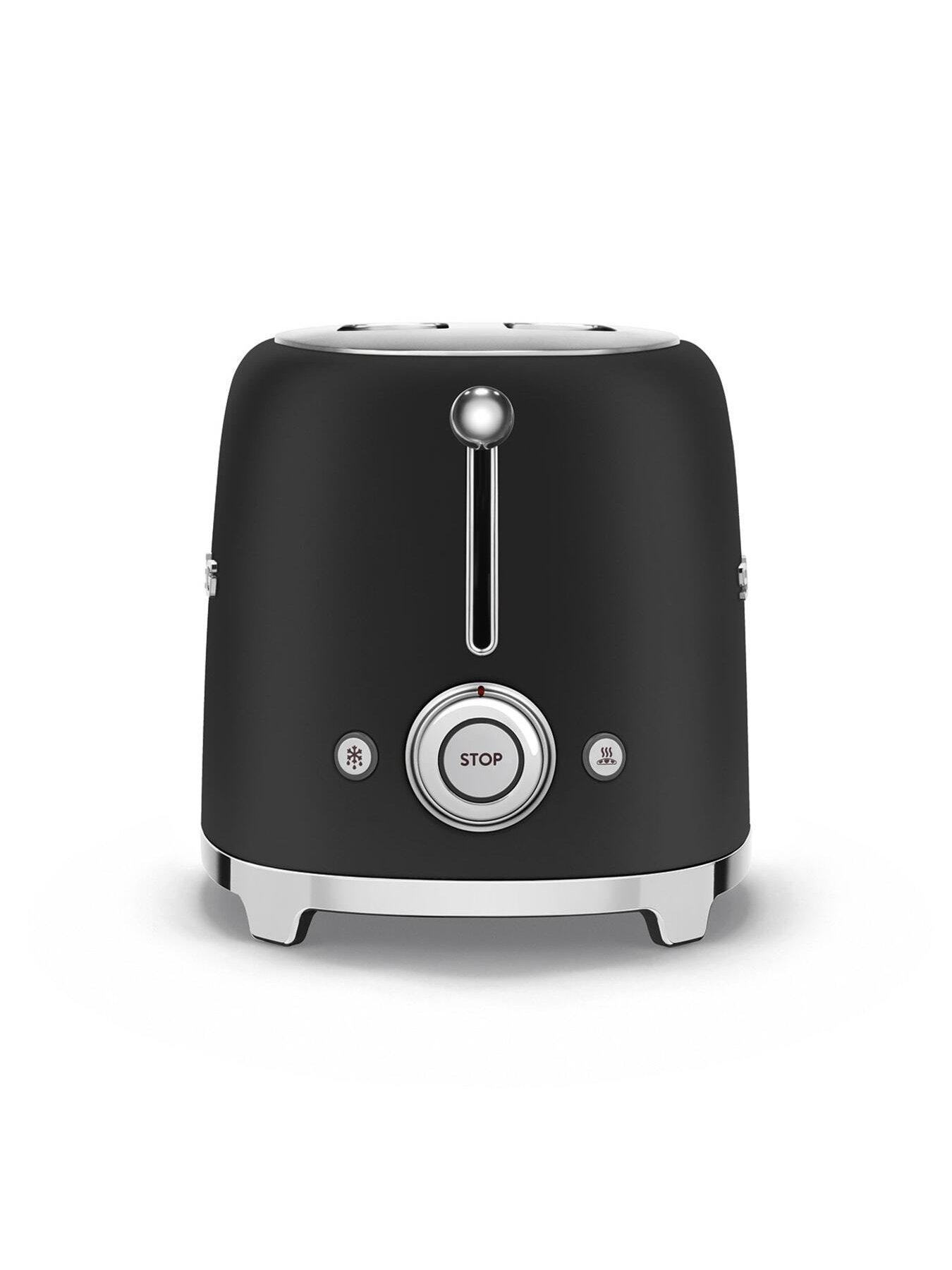  image of smeg-tsf01-retro-style-2-slice-toaster-950w-matte-black