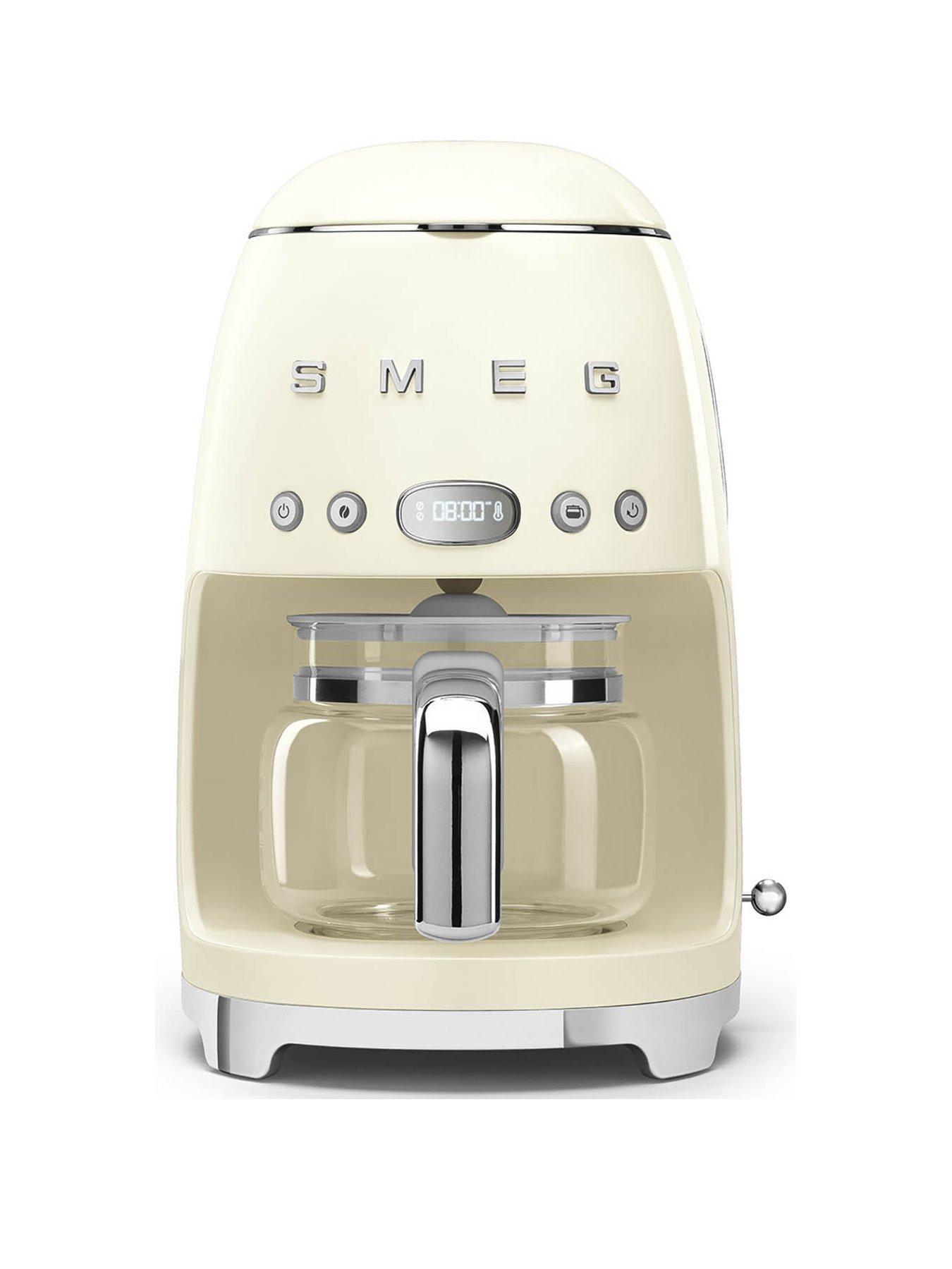 Smeg DCF02 Retro Style Drip Coffee Machine, 1.4 Litre Tank- Cream