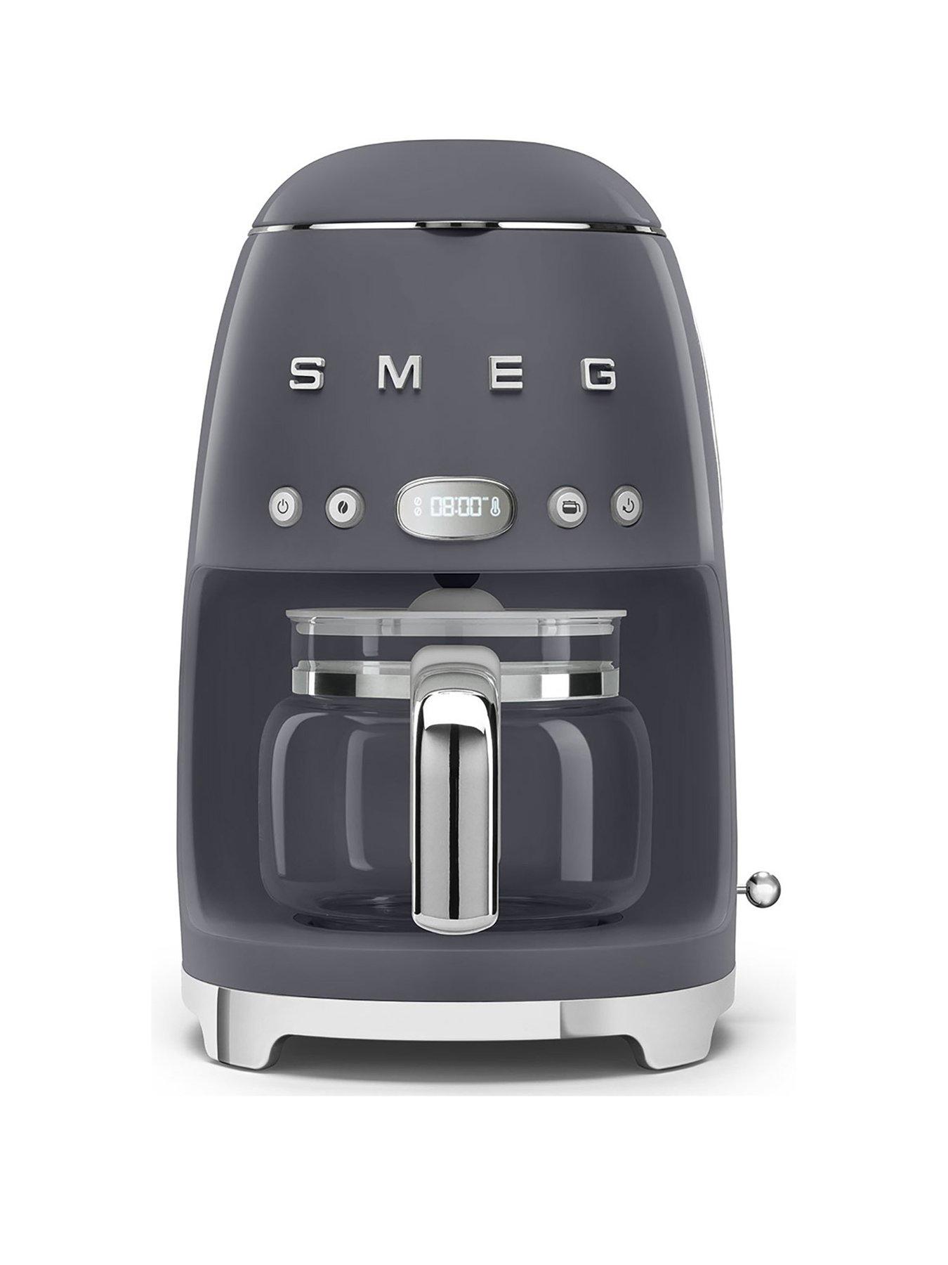 Image 1 of 5 of Smeg DCF02 Retro Style Drip Coffee Machine, 1.4 Litre Tank - Slate Grey