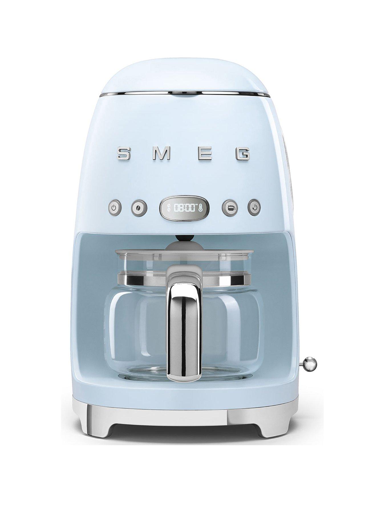 Smeg DCF02 Retro Style Drip Coffee Machine, 1.4 Litre Tank - Pastel Blue