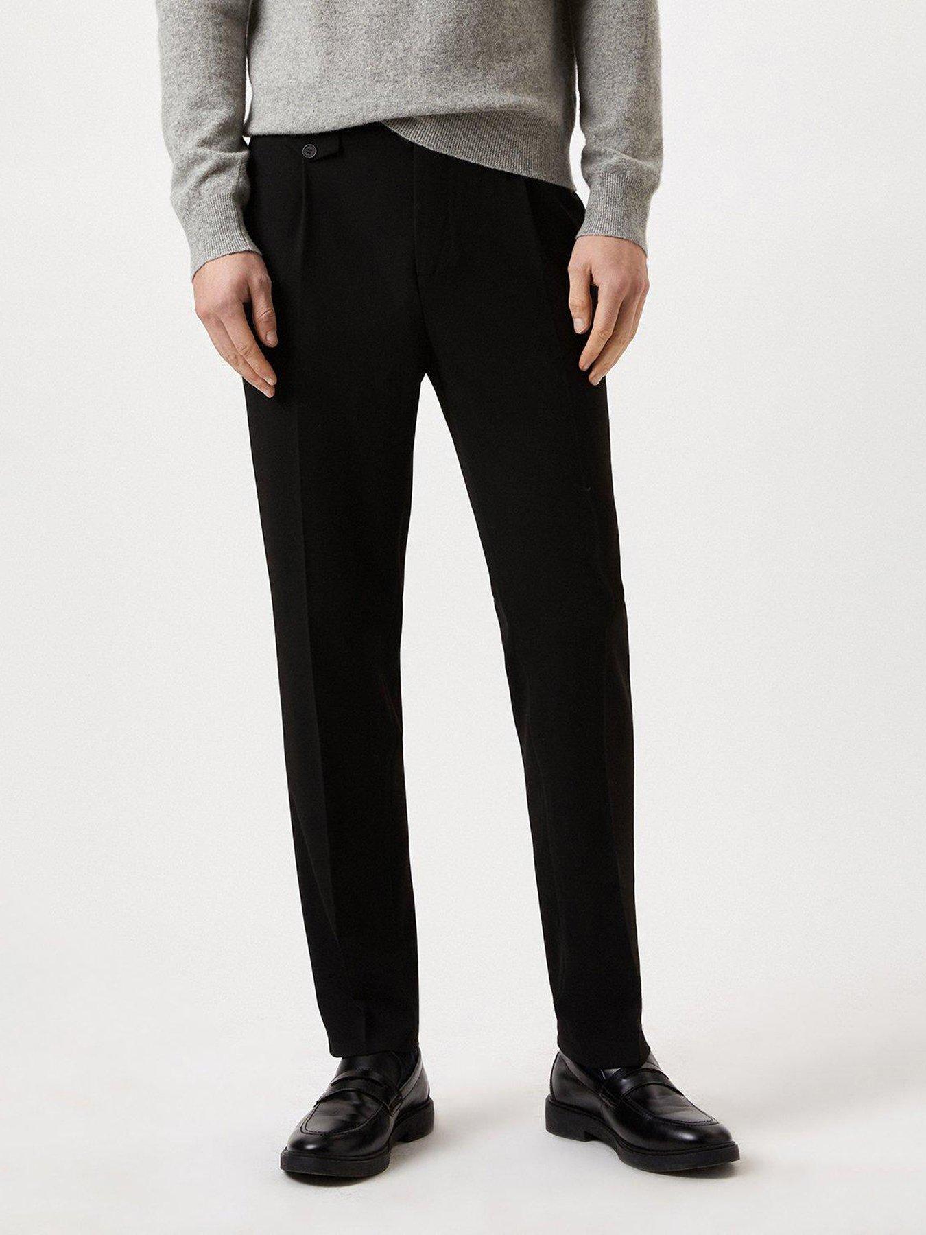 front image of burton-menswear-london-slim-pocket-detail-smart-trouser-black