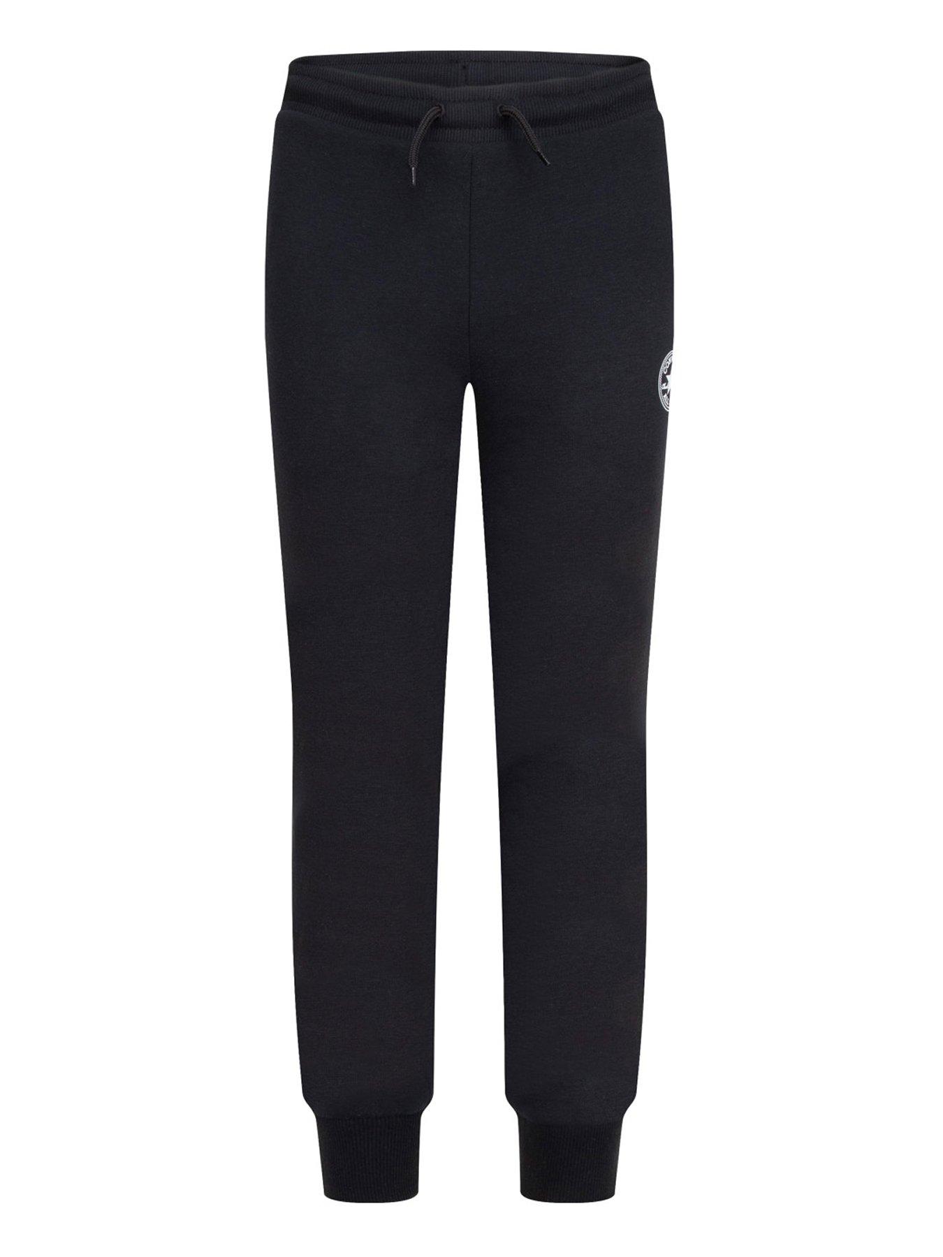 undefined Junior Boys Signature Fleece Chuck Patch Jogger - Black/White