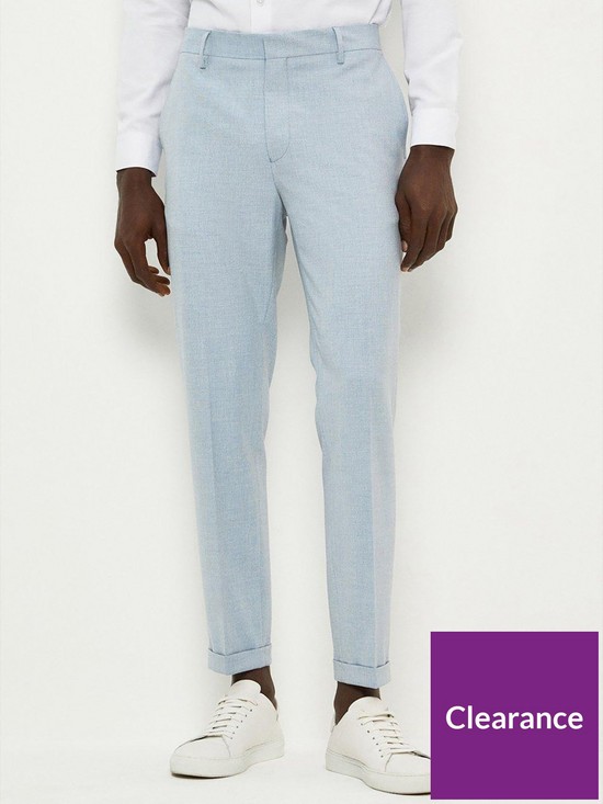 front image of burton-menswear-london-skinny-fit-end-on-end-suit-trouser-blue