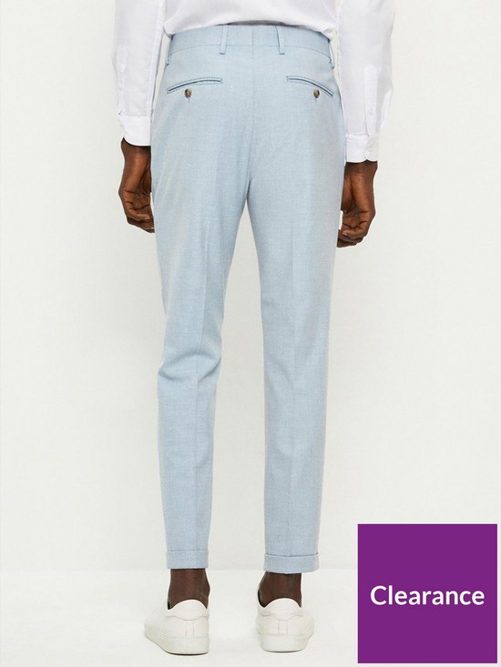 stillFront image of burton-menswear-london-skinny-fit-end-on-end-suit-trouser-blue