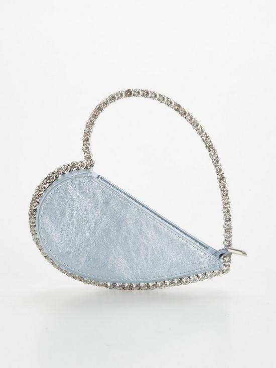 front image of public-desire-the-zee-clutch-bag-silver