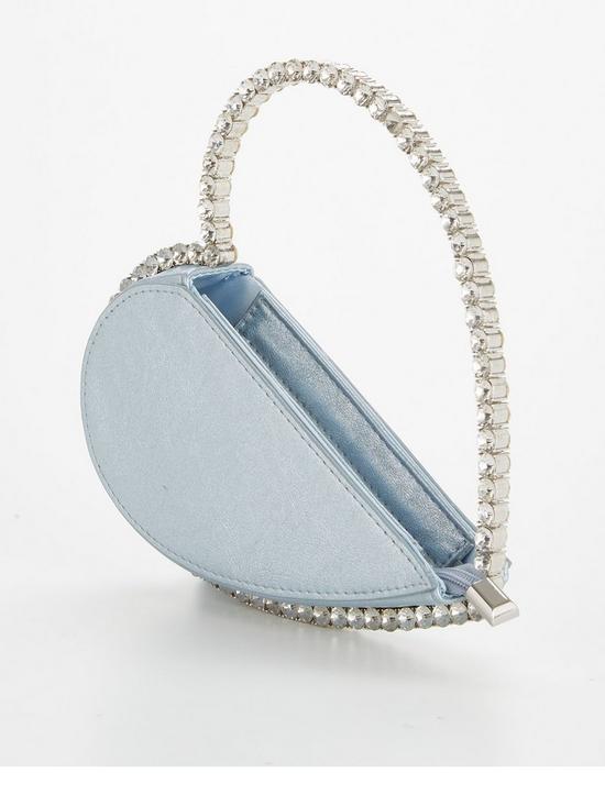 back image of public-desire-the-zee-clutch-bag-silver