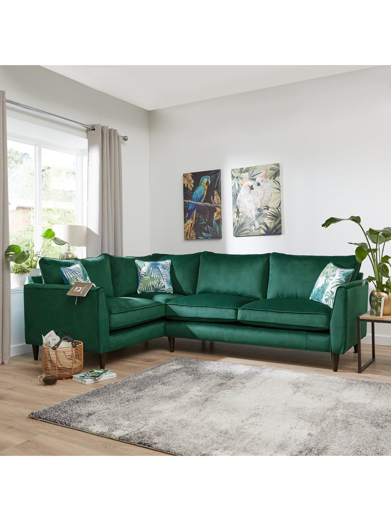 undefined Pasha Small Fabric Left Hand Chaise Sofa - Made to order in the UK