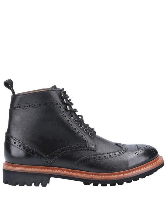 front image of cotswold-rissington-commando-sole-boots-black