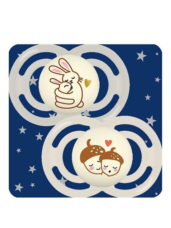 front image of mam-perfect-night-6months-2-pack-soothers--unisex