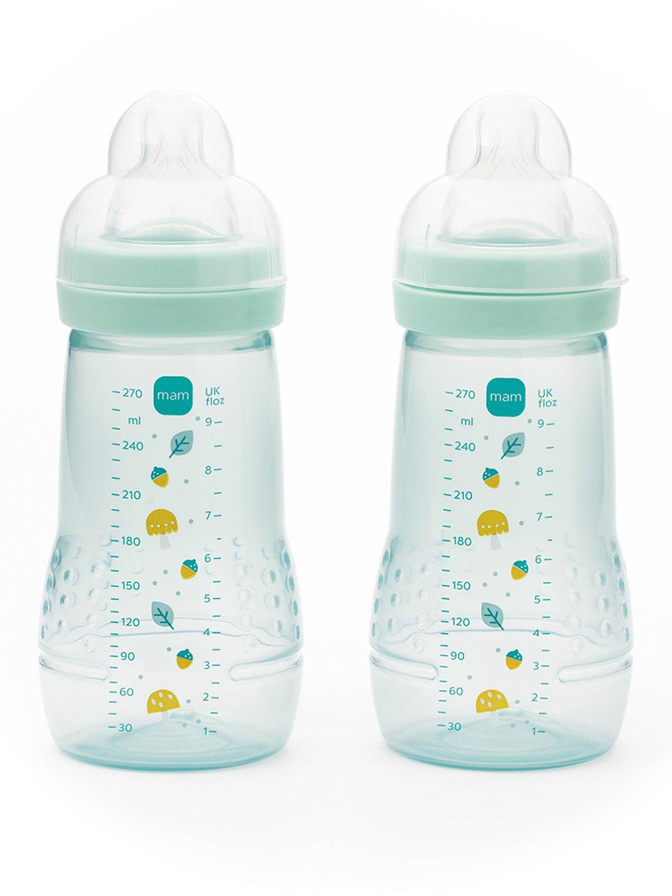 Image 1 of 6 of MAM Easy Active 270ml Baby Bottle 2pk - Blue