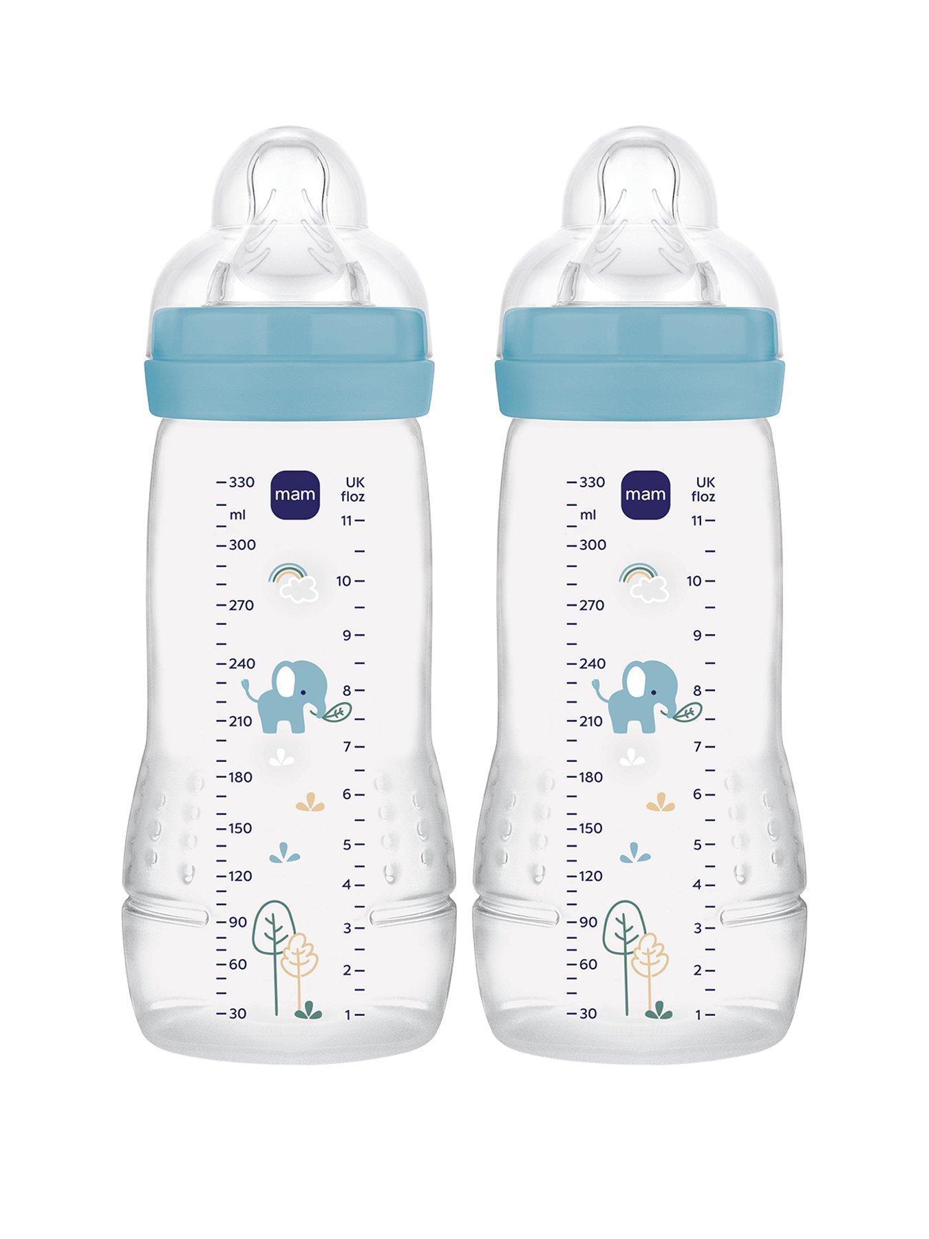 Image 1 of 6 of MAM Easy Active Baby Bottle 330ml 2pk - Blue