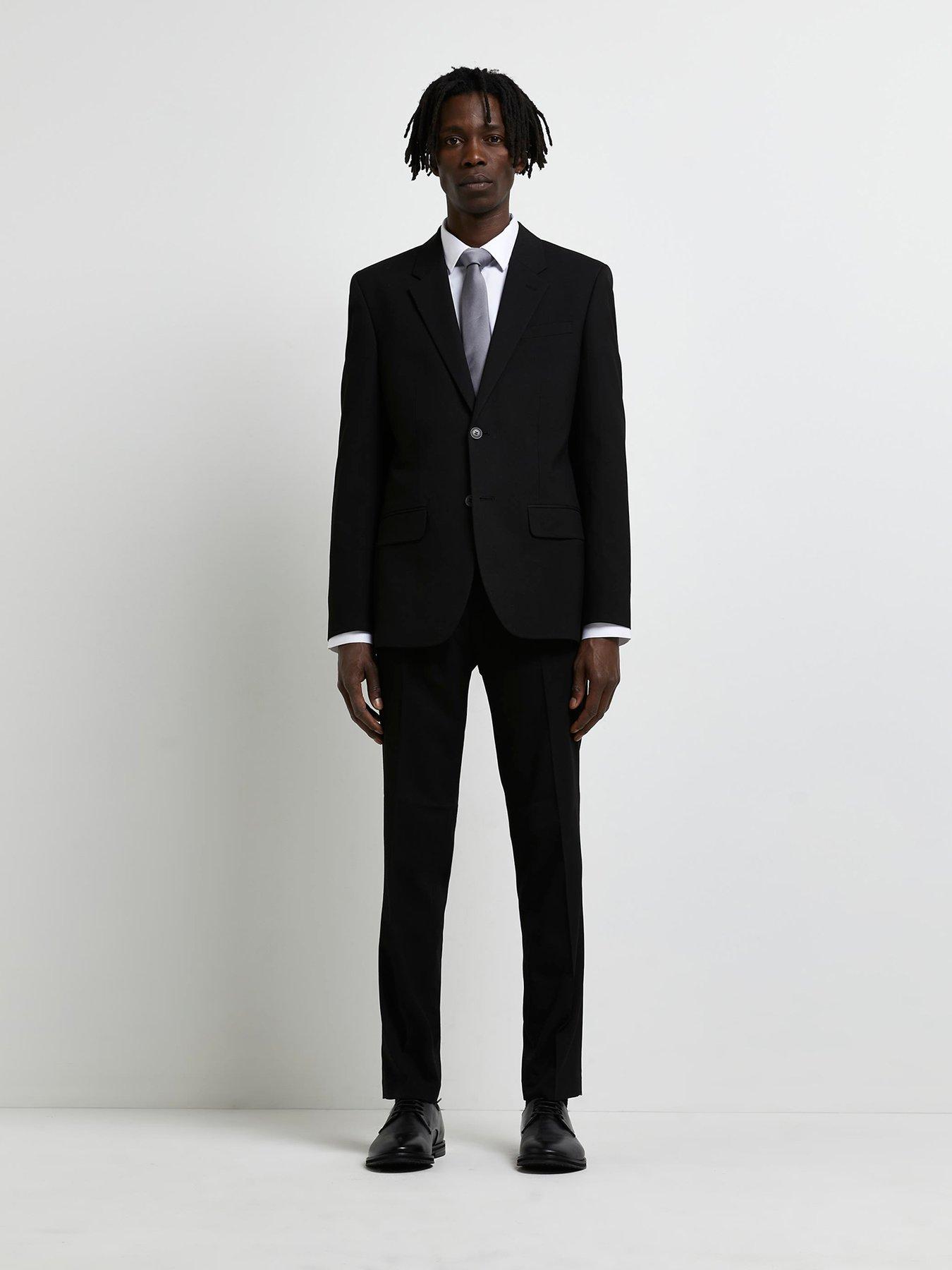  image of river-island-sloane-slim-suit-jacket-black