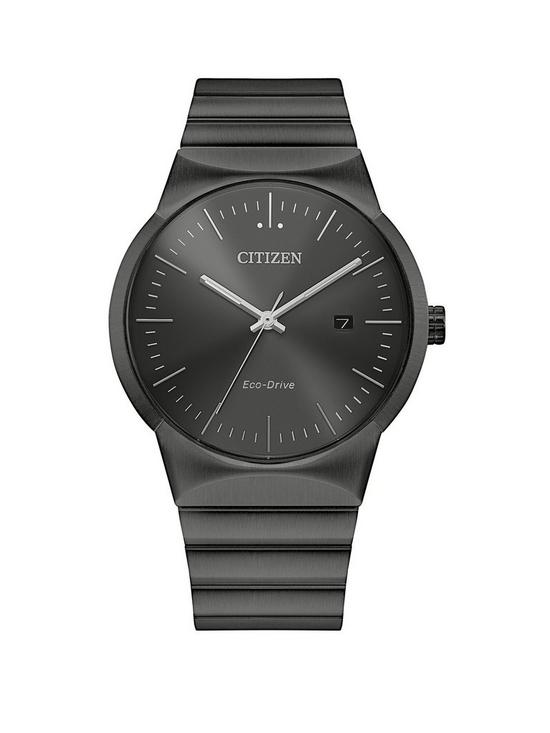 front image of citizen-gents-eco-drive-bracelet-watch