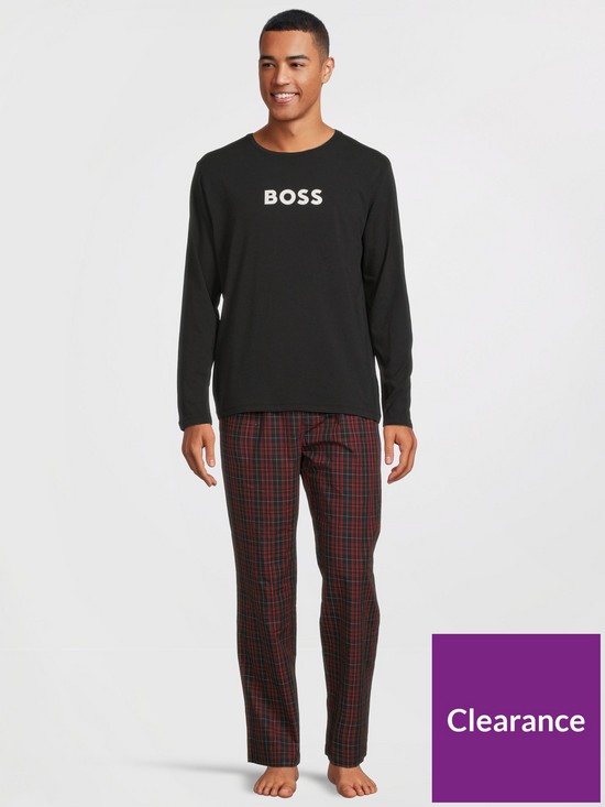 front image of boss-bodywear-easy-long-lounge-set-blacknbsp