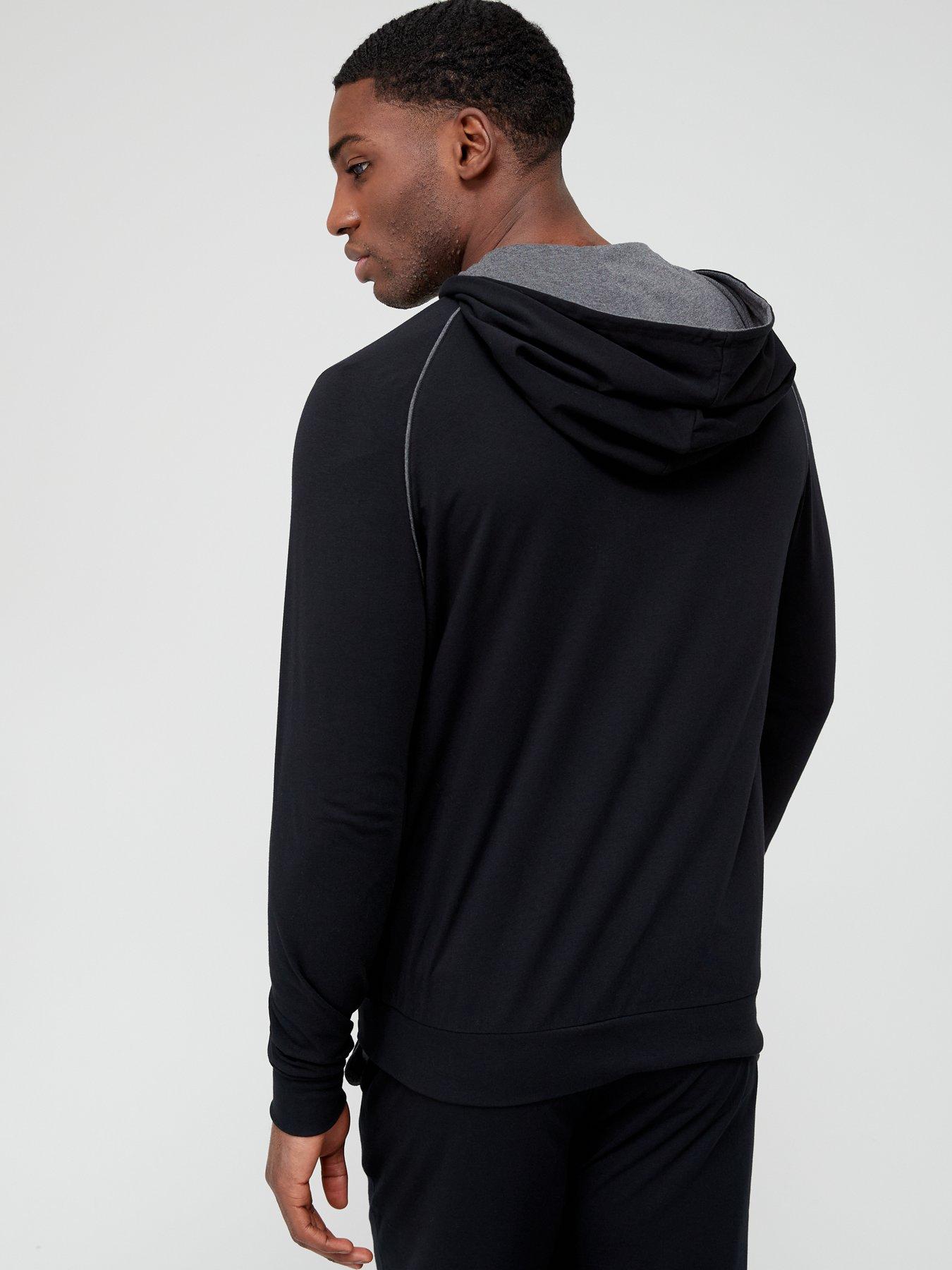  image of boss-bodywear-mix-amp-match-lounge-zip-through-hoodie-black