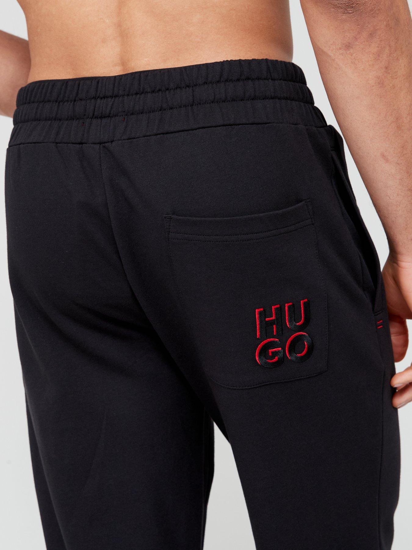  image of hugo-bodywear-monogramnbsplounge-pants-black
