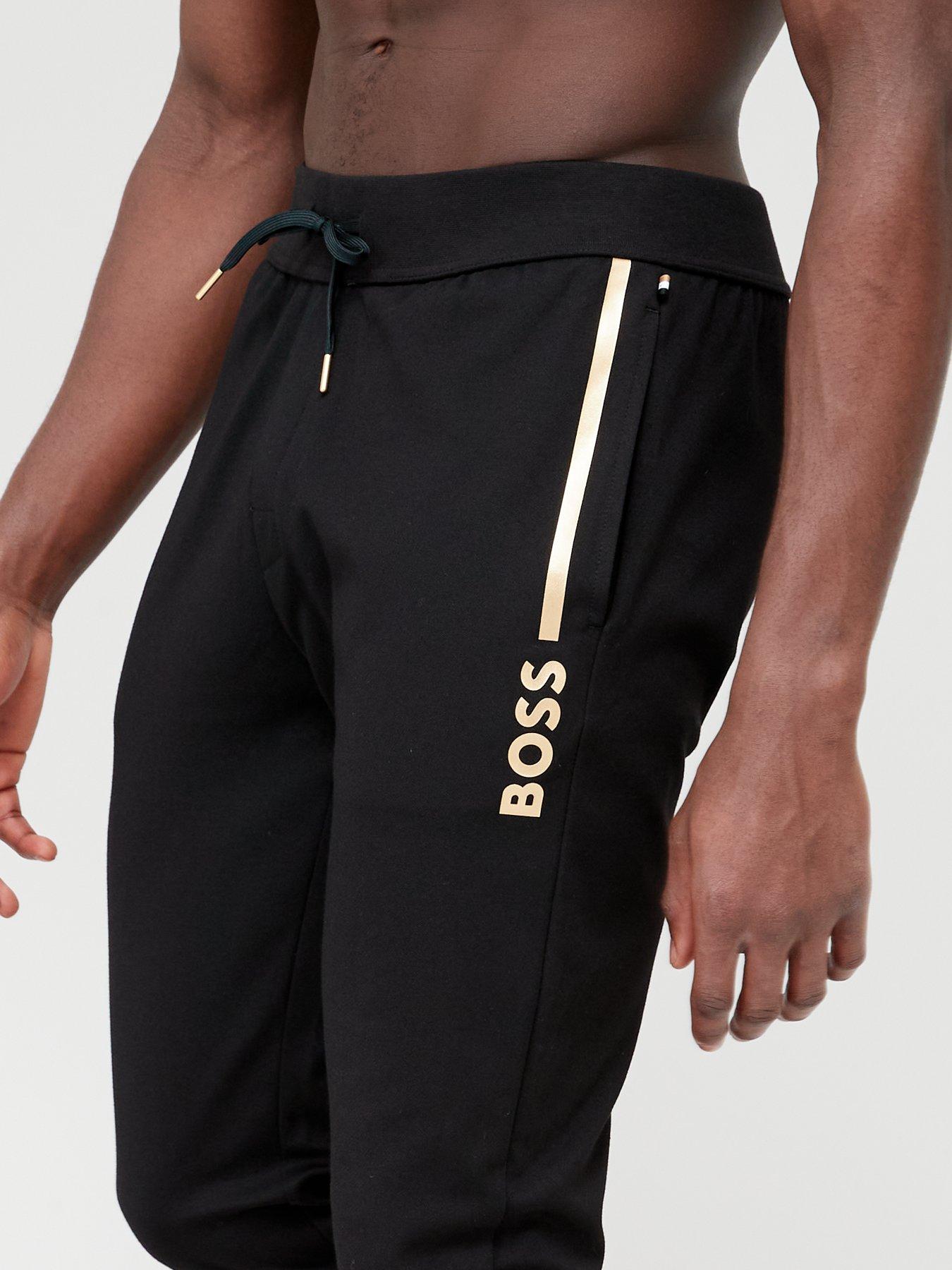  image of boss-bodywear-tracksuit-lounge-joggers-black