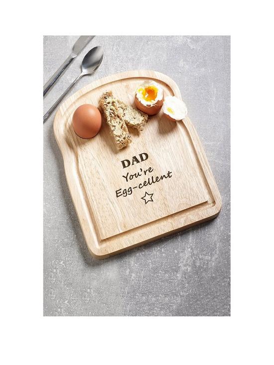 front image of love-abode-personalised-eggcelent-food-board