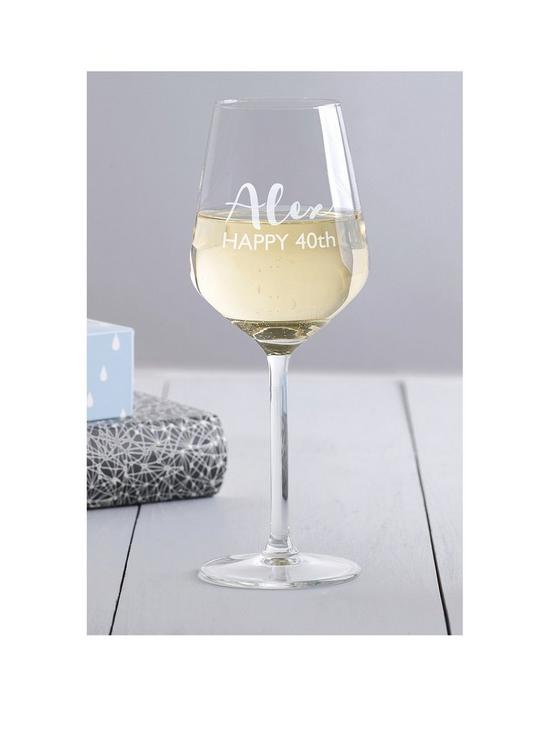 front image of love-abode-personalised-wine-glass