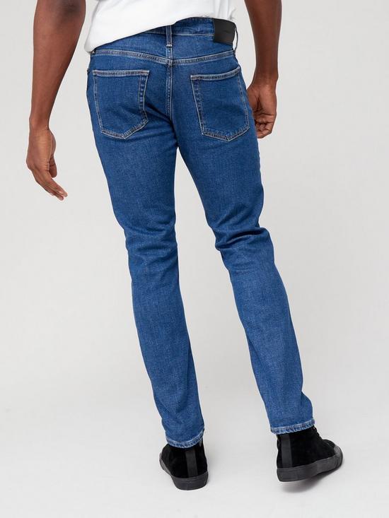 stillFront image of calvin-klein-slim-fit-jeans-dark-wash