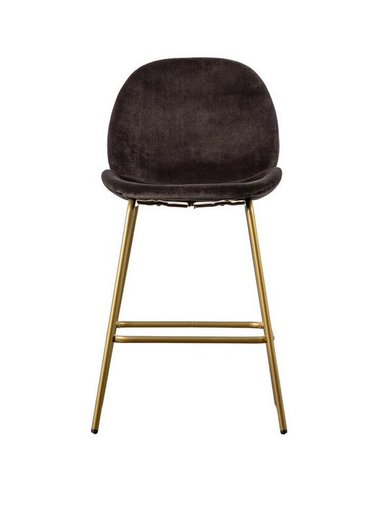 front image of gallery-pair-of-cruzon-velvet-bar-stools-chocolate-brown