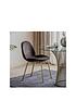  image of gallery-pair-of-cruzon-velvet-chairs-petrol-chocolate-brown