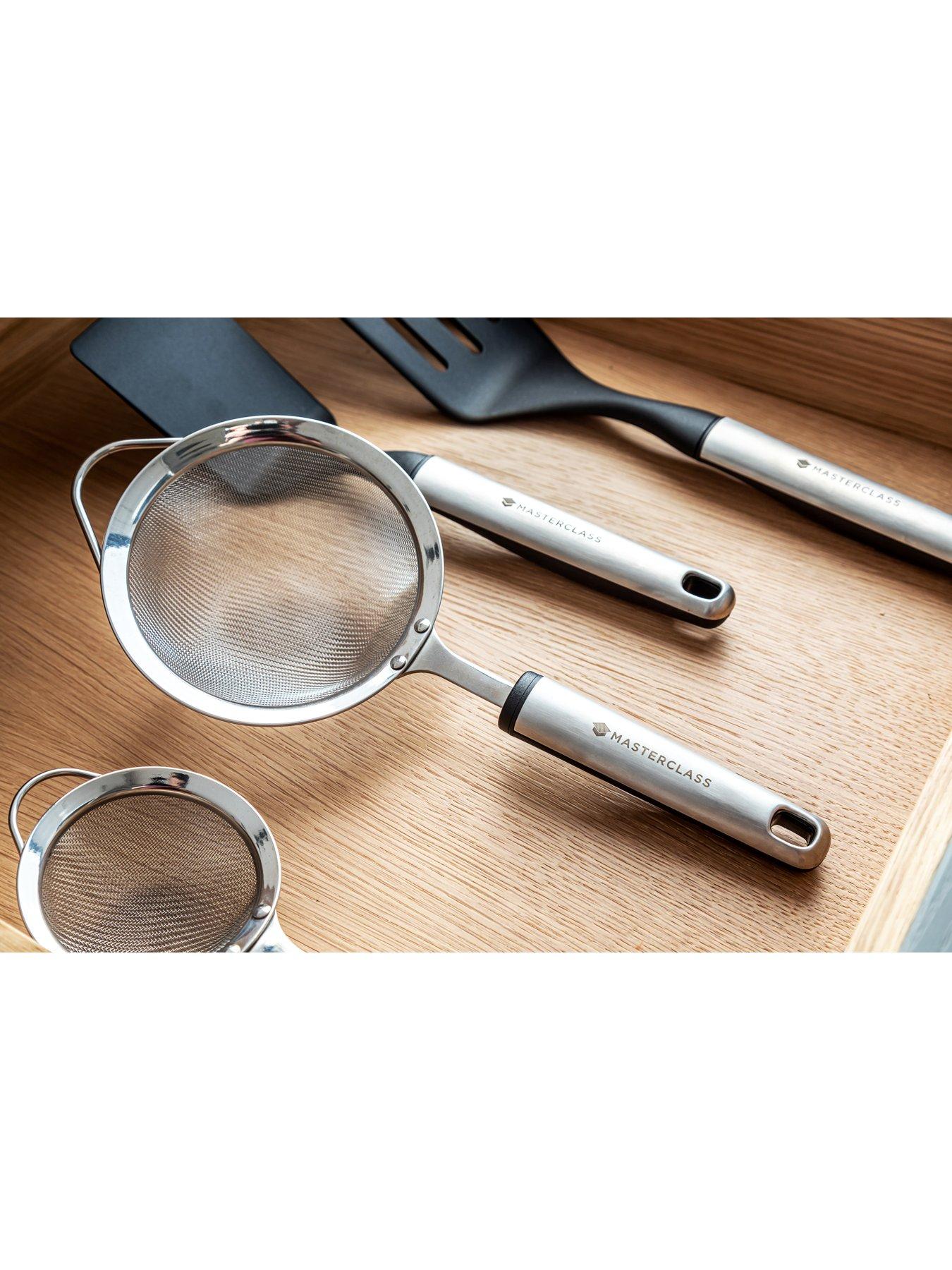  image of masterclass-soft-grip-stainless-steel-kitchen-sieve