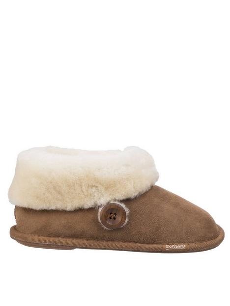 cotswold-wotton-bootie-slippers-tan
