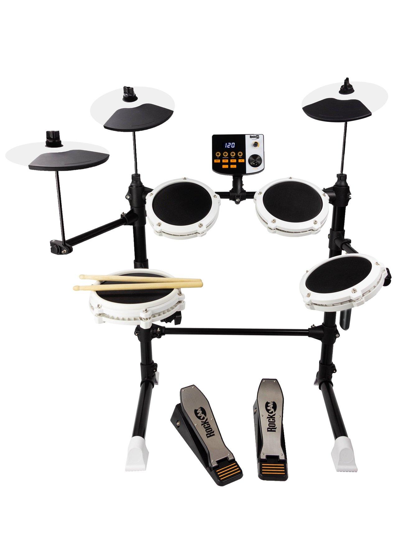 Aerodrums Portable Electronic Drum Set - Air Drum Sticks & Pedals -  Practice Drum Accessory more Quiet than Pads - Full Midi Electric Drum Kit  that