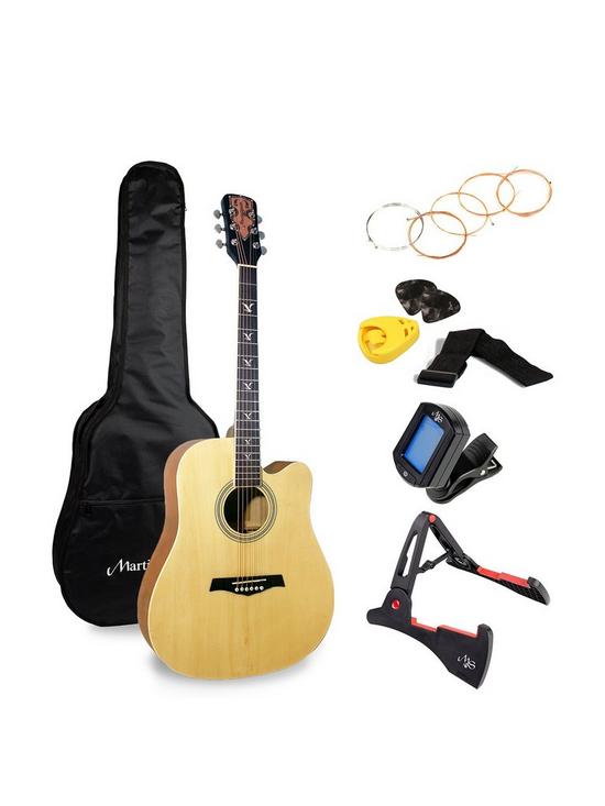 front image of martin-smith-w-800-premium-guitar-kit-natural