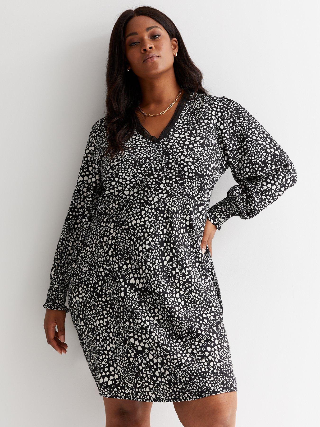 Heart print mini dress hotsell