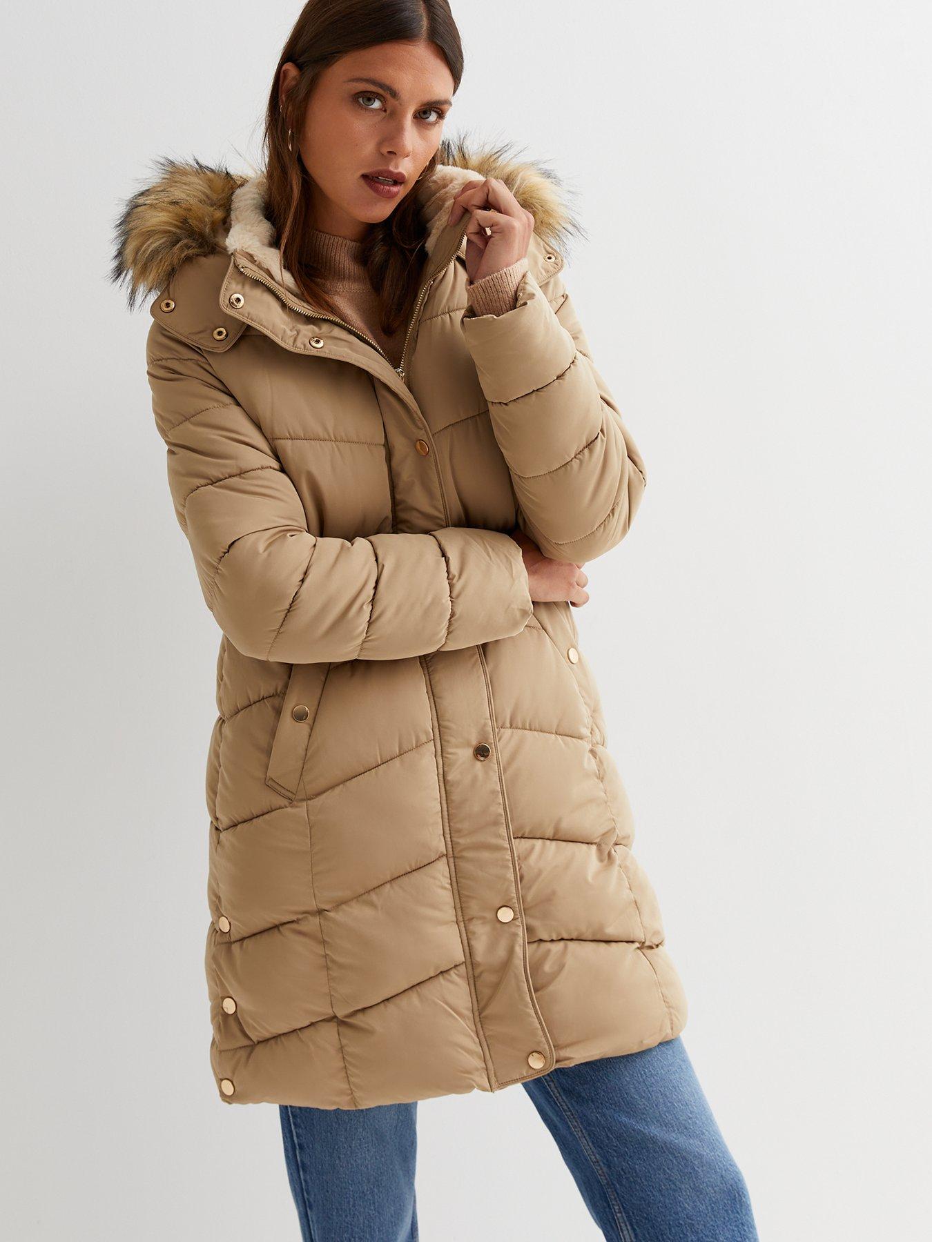 discount 61% Pink L SHEIN Long coat WOMEN FASHION Coats Long coat Fur 