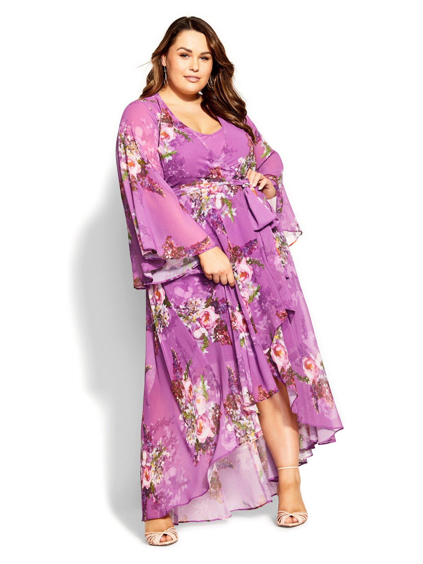 City chic floral maxi on sale dress