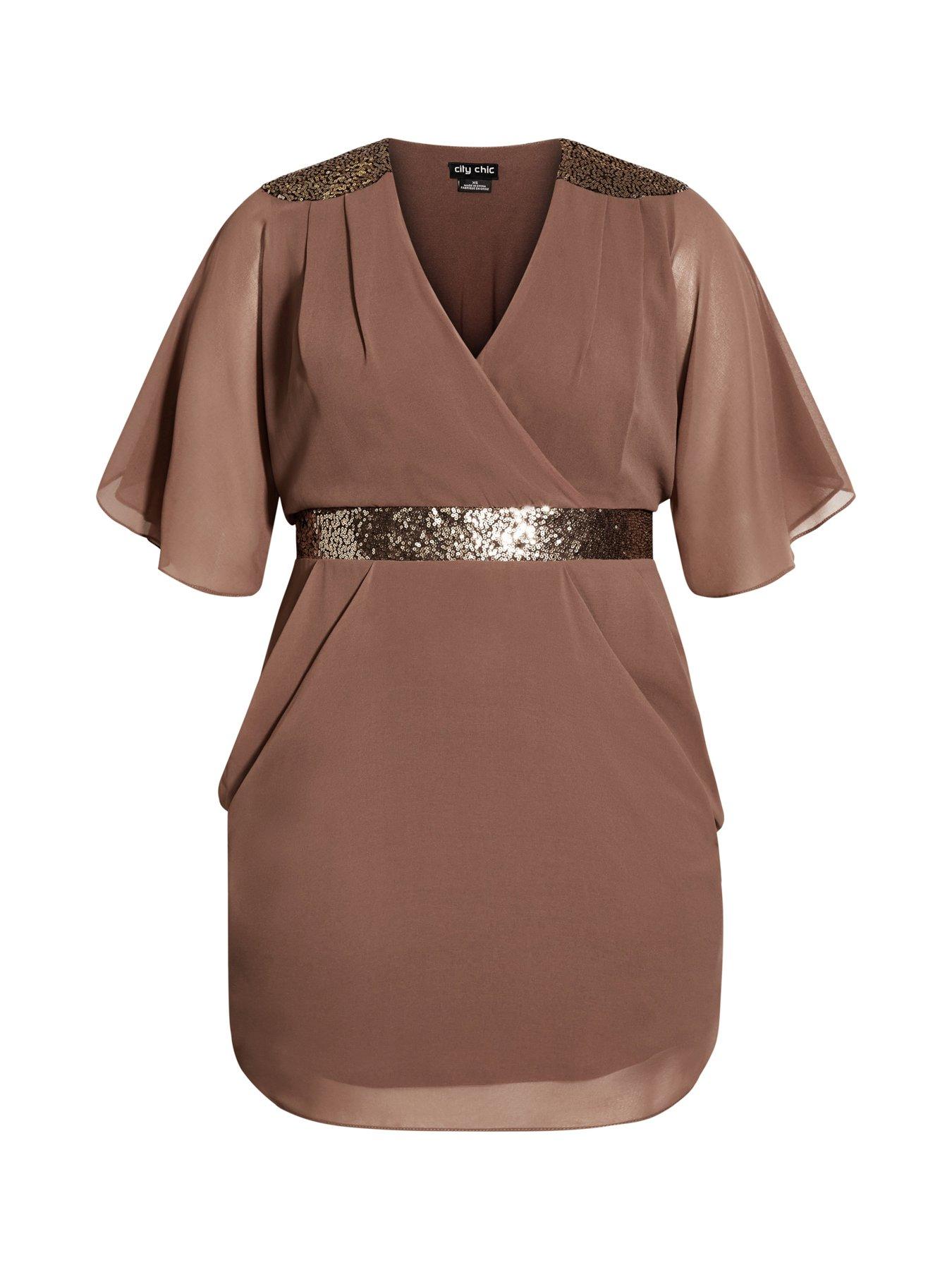 City chic hotsell sequin wrap dress