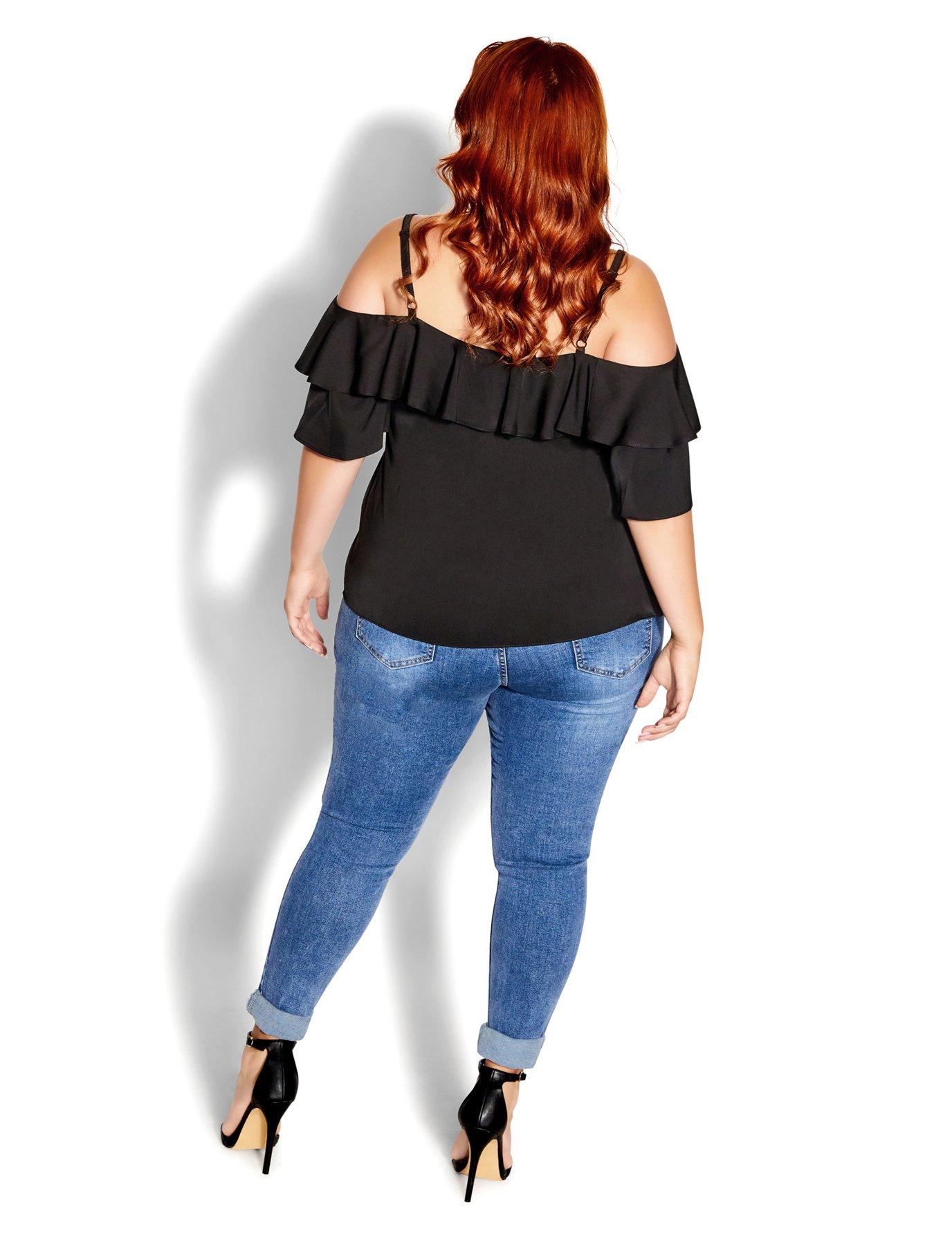  image of city-chic-juliana-top-black