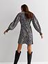  image of new-look-floral-lace-long-sleeve-v-neck-mini-dress-blacknbsp