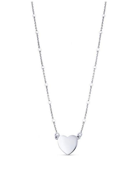 the-love-silver-collection-sterling-silver-heart-disc-bead-necklace