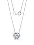  image of the-love-silver-collection-sterling-silver-cubic-zirconia-10mm-knot-pendant-and-8mm-earring-set