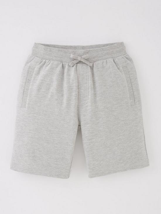 back image of everyday-boys-cotton-rich-essential-jogger-shorts-2-pack-navygrey