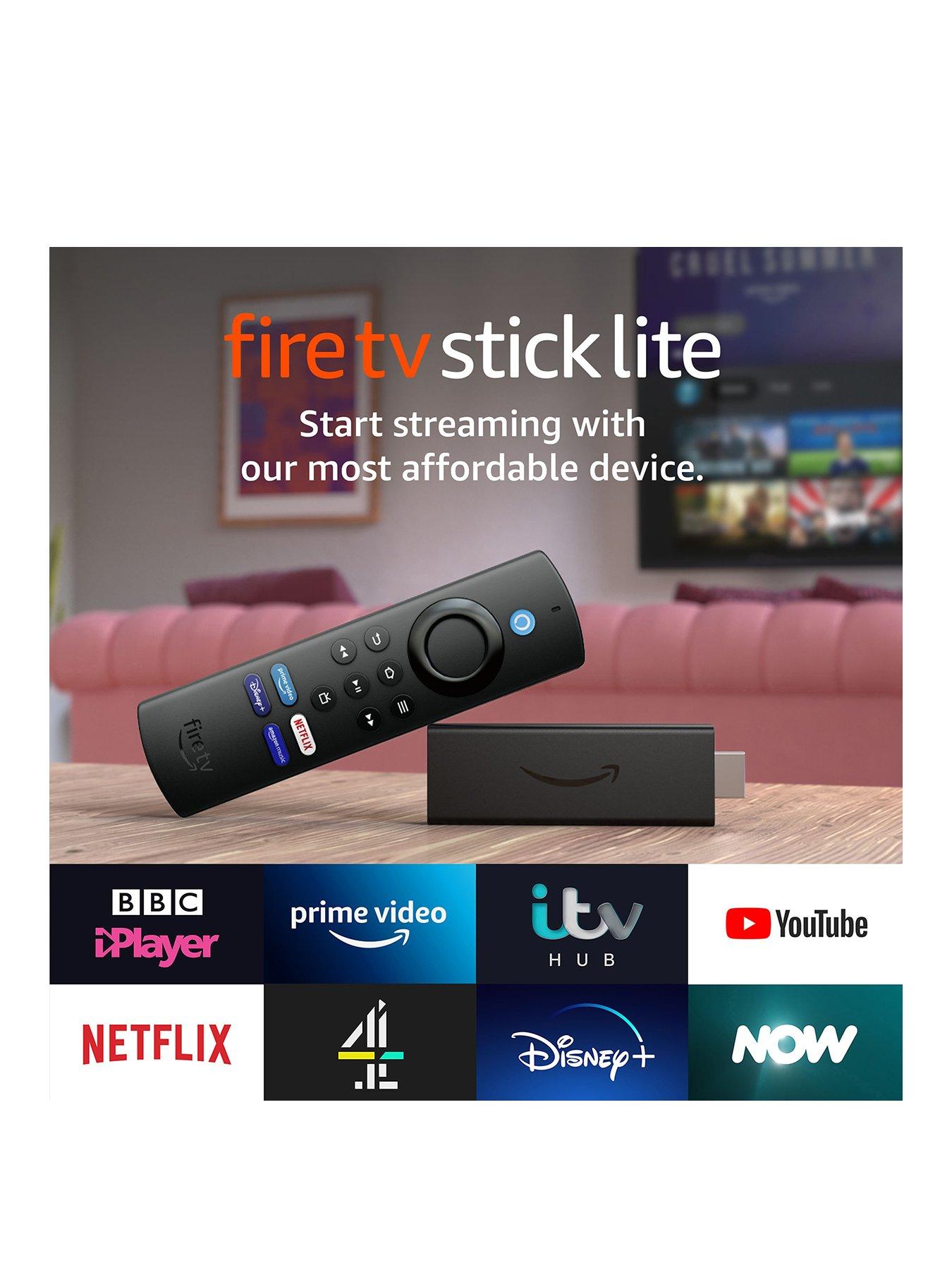 Fire TV Stick Lite with all-new Alexa Voice Remote Lite (no TV controls),  HD streaming device