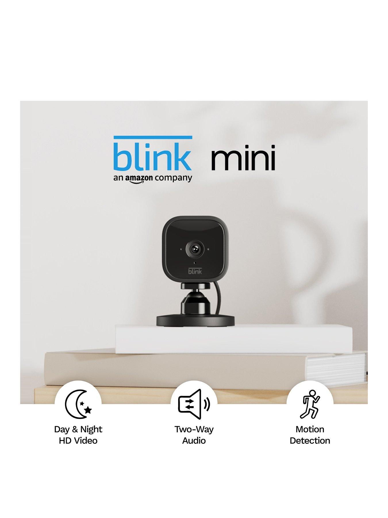 Blink Mini Compact indoor plug-in smart security camera with HD