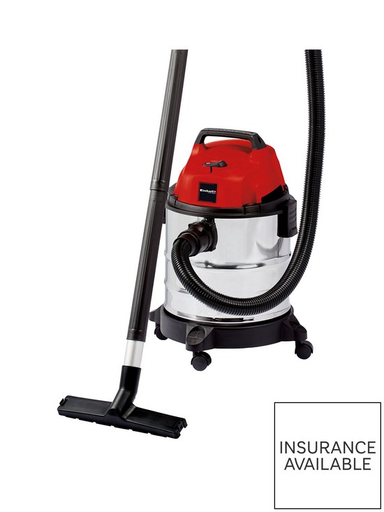 front image of einhell-classic-1250w-20-litre-stainless-steel-wet-amp-dry-vac