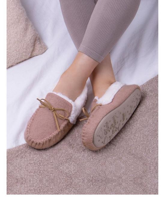stillFront image of totes-felt-moccasin-slippers