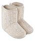  image of totes-tall-knitted-cable-boot-slippers-with-borg-lining