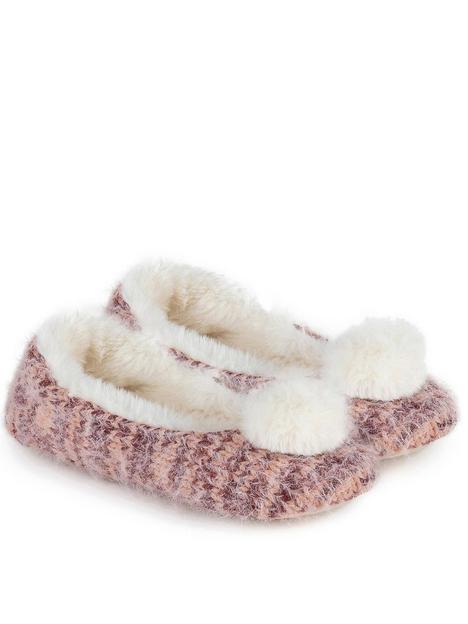 totes-fluffy-knit-ballet-slippers-berry
