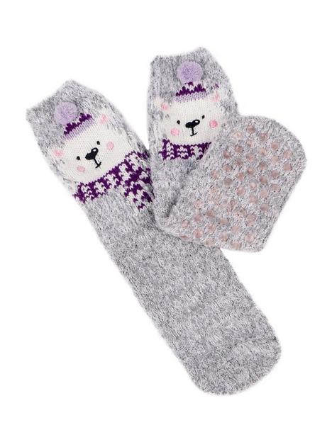 totes-super-soft-novelty-polar-bear-slipper-socks-grey
